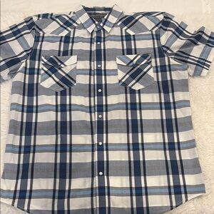 American Rag Men's Blue Plaid Shirt